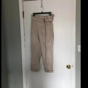 Brunello Cucinelli Paper Bag Belted Pants Sz 8 US